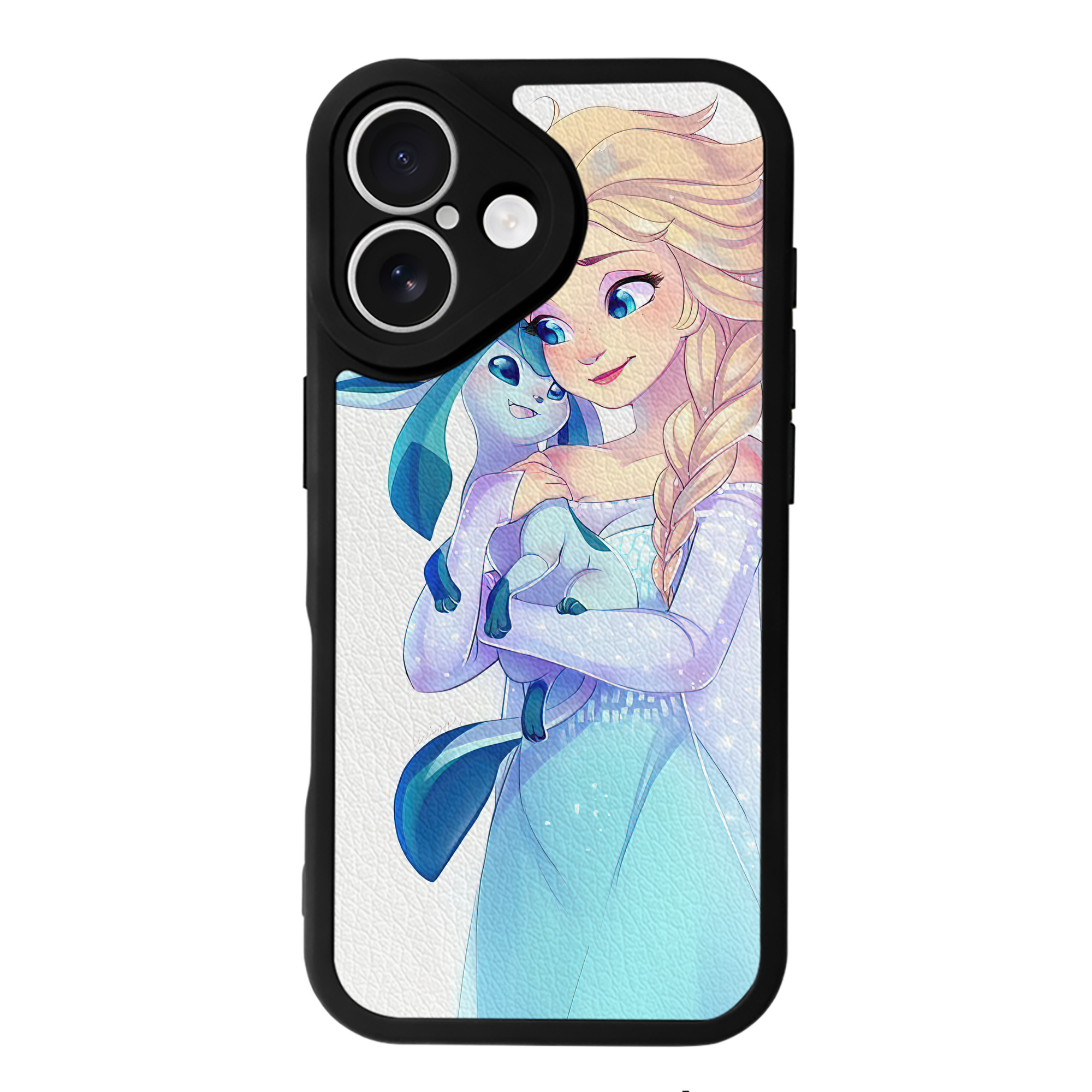 （画像用） アナと雪の女王 アンナ エルサ Frozen Anna Elsa 【iPhone 16シリーズ対応】シリコンスマホケース（レザー調） 材質：シリコン